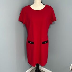 Tommy Hilfiger Women’s Red Short Sleeve Dress Sz 14